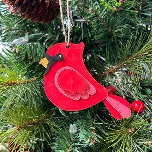 Wooden Cardinal Ornament